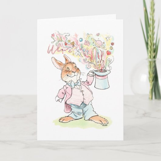 Carte de lapin magique de la Saint-Valentin (Devant)