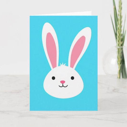 Carte de lapin mignon simple (Devant)