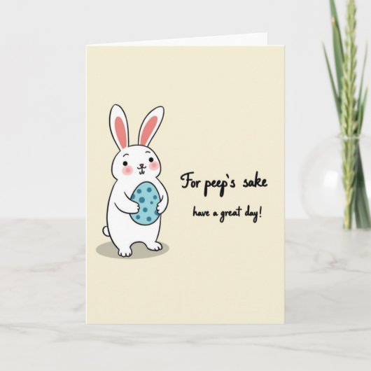 Carte de lapin pour une excellente journée (Devant)