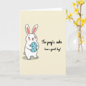 Carte de lapin pour une excellente journée (Fleur jaune)