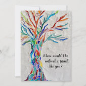 Carte de l'arbre de vie de l'amitié (Devant)