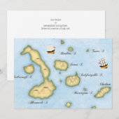 Carte de l'archipel des Galapagos Îles tropicales  (Devant / Derrière)