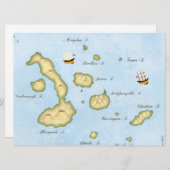 Carte de l'archipel des Galapagos Îles tropicales  (Devant / Derrière)