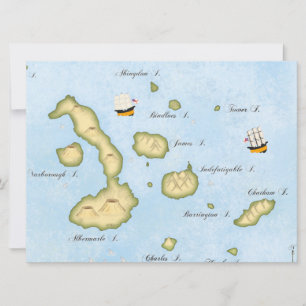 Carte de l'archipel des Galapagos Îles tropicales