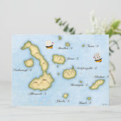 Carte de l'archipel des Galapagos Îles tropicales  (Debout devant)