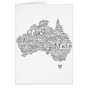 Carte de l'argot australien