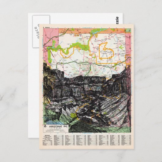 Carte de l'Arizona (Devant / Derrière)