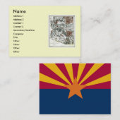 Carte de l'Arizona et drapeau national (Devant / Derrière)