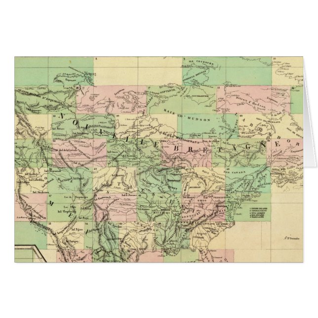 Carte de l'Assemblée nord-américaine (Devant horizontal)