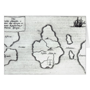 Carte de l'Atlantide, de 'Mundus Subterraneus