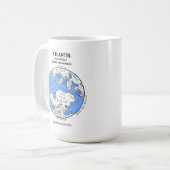 Carte de l'Atlantide - Les deux hémisphères - Mug  (Devant gauche)