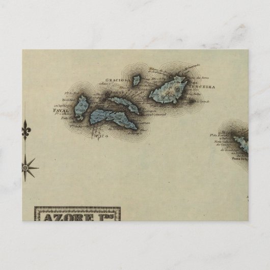 Carte de l'Atlas des îles Azore (Devant)