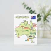 carte de l'Australie avec les grandes villes (Debout devant)