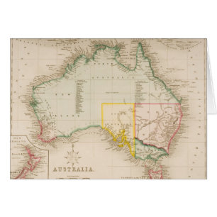 Carte de l'Australie et de la Nouvelle Zélande