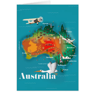 Carte de l'Australie poster Voyage