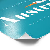 Carte de l'Australie poster Voyage (Coin)