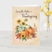 Carte De l'autre côté des Miles Thanksgiving Citrouilles (Fleur jaune)