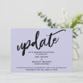 Carte de lavande Mariage reportée par écriture (Debout devant)