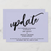 Carte de lavande Mariage reportée par écriture (Devant / Derrière)