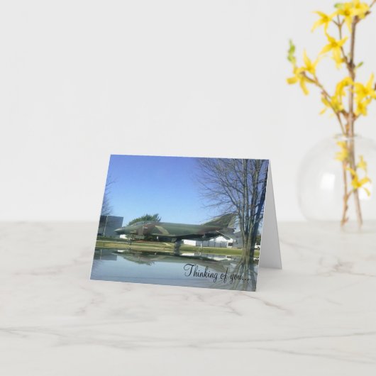 Carte de l'avion de combat (F4-Phantom) (Fleur jaune)