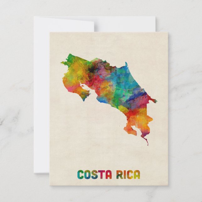 Carte de l'eau du Costa Rica (Devant)
