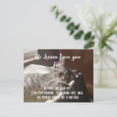 Carte de leçon personnelle Stop Overthinking Life (Debout devant)