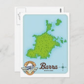 Carte de l'Ecosse de Barra (Devant / Derrière)
