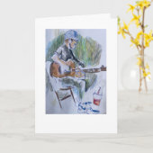 Carte de lecteur guitare (Fleur jaune)