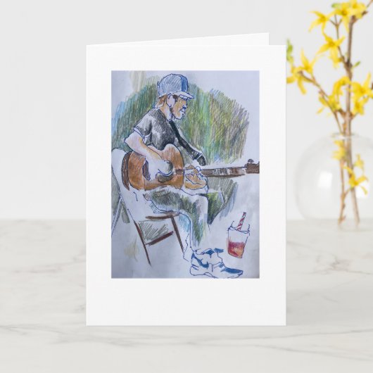 Carte de lecteur guitare (Fleur jaune)