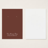 Carte de lecture Brown simple personnalisée (Devant & derrière)