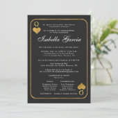 Carte de lecture Parties scintillant or | Las Vega (Debout devant)