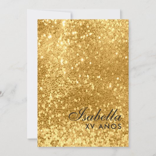 Carte de lecture Parties scintillant or | Las Vega (Dos)