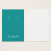 Carte de lecture turquoise simple personnalisée (Devant & derrière)