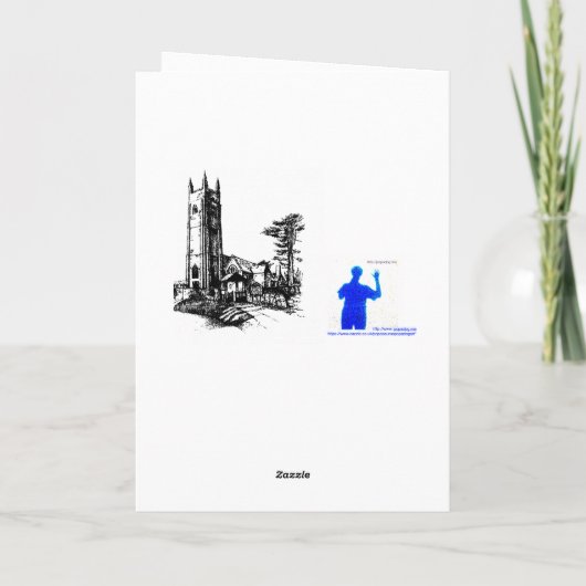 Carte de l'église ancienne rétro (Dos)