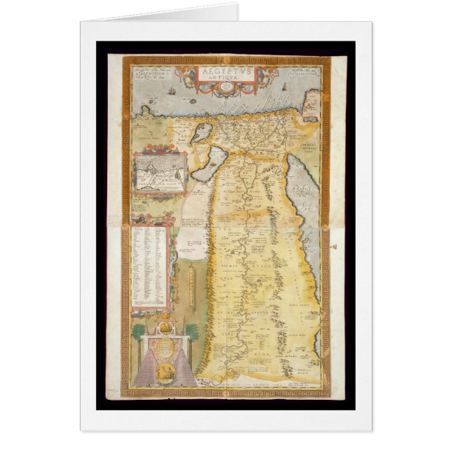 Carte de l'Egypte antique, 1584 (Devant)