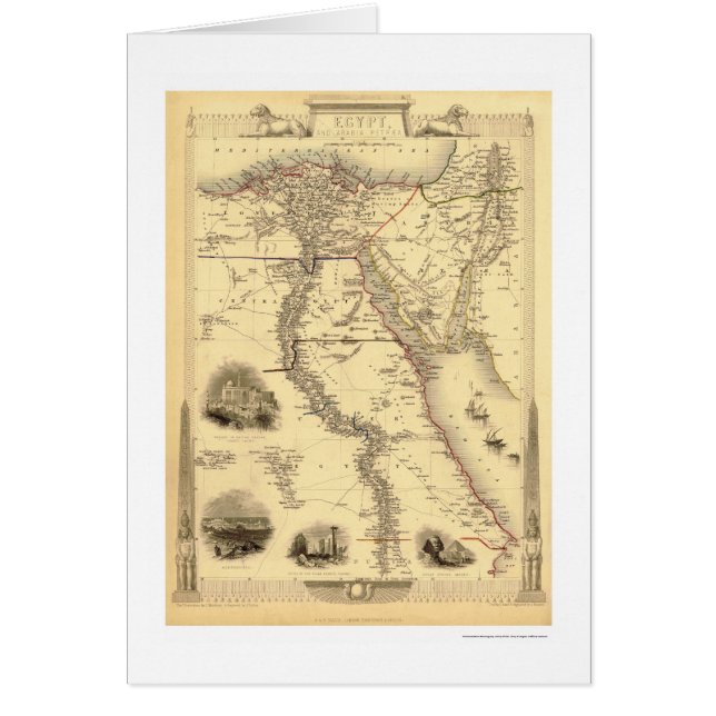 Carte de l'Egypte et de l'Arabie Petrea par Rapkin (Devant)