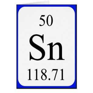 Carte de l'élément 50 - blanc de bidon