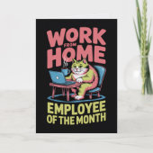 Carte de l'employé du mois travaillant à domicile (Devant)