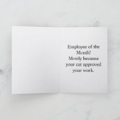 Carte de l'employé du mois travaillant à domicile (Intérieur)