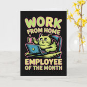 Carte de l'employé du mois travaillant à domicile (Fleur jaune)