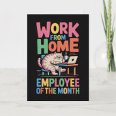 Carte de l'employé du mois travaillant à domicile (Devant)