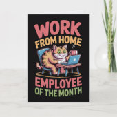 Carte de l'employé du mois travaillant à domicile (Devant)