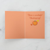 Carte de l'enseignant bon thanksgiving (Intérieur)