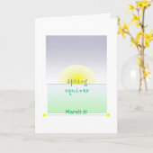 carte de l'équinoxe de printemps (Fleur jaune)