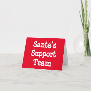 Carte de l'équipe de soutien du Père Noël