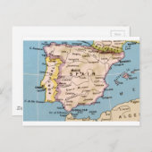 Carte de l'Espagne Design Vintage (Devant / Derrière)