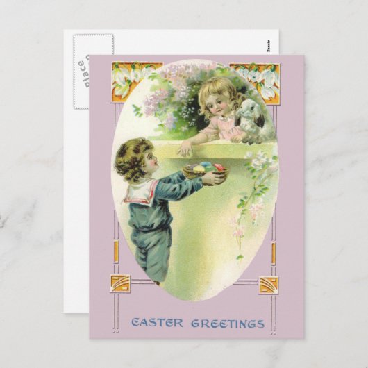 Carte de l'Est avec illustration Vintage (Devant / Derrière)