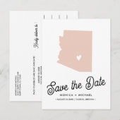 Carte de l'État d'ARIZONA Destination Mariage - TO (Devant / Derrière)