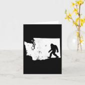 Carte de l'État de Bigfoot Washington Sasquatch Ho (Fleur jaune)