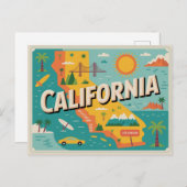 Carte de l'État de Californie (Devant / Derrière)